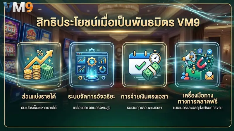 สิทธิประโยชน์ของการเป็นพันธมิตร VM9